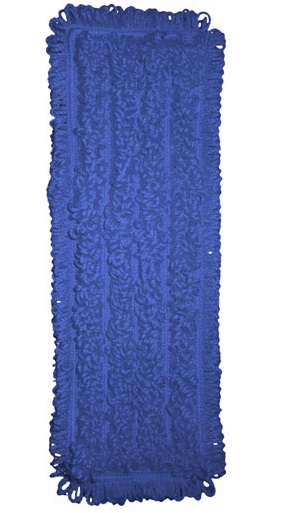 18&quot; Blue Microfiber Pocket Mop Pad - (50/cs)