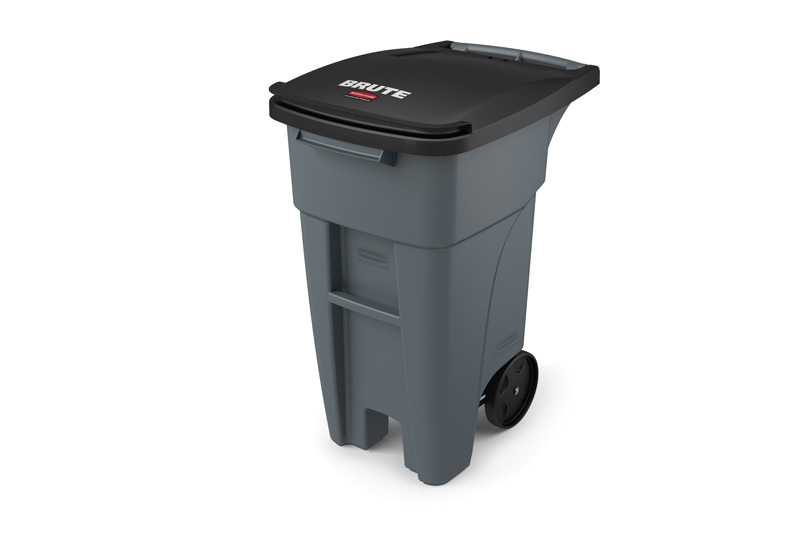 Rubbermaid Brute Rollout Waste  Container Gray, 32 Gallon / 