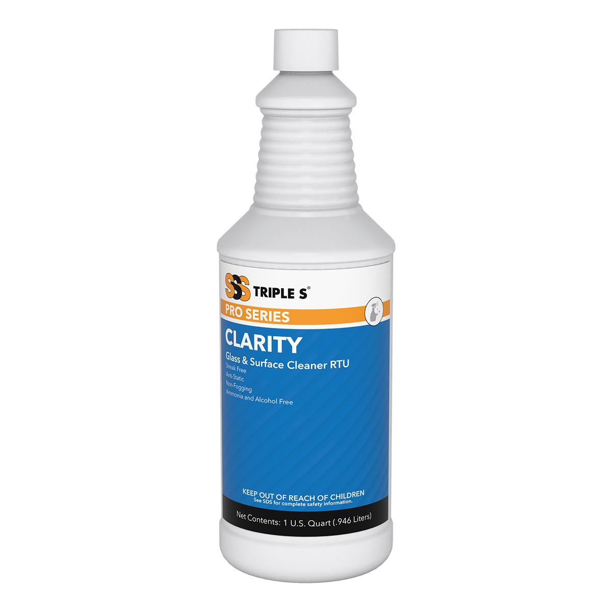 SSS Clarity Glass &amp; Surface  Cleaner RTU - (12qts/cs)