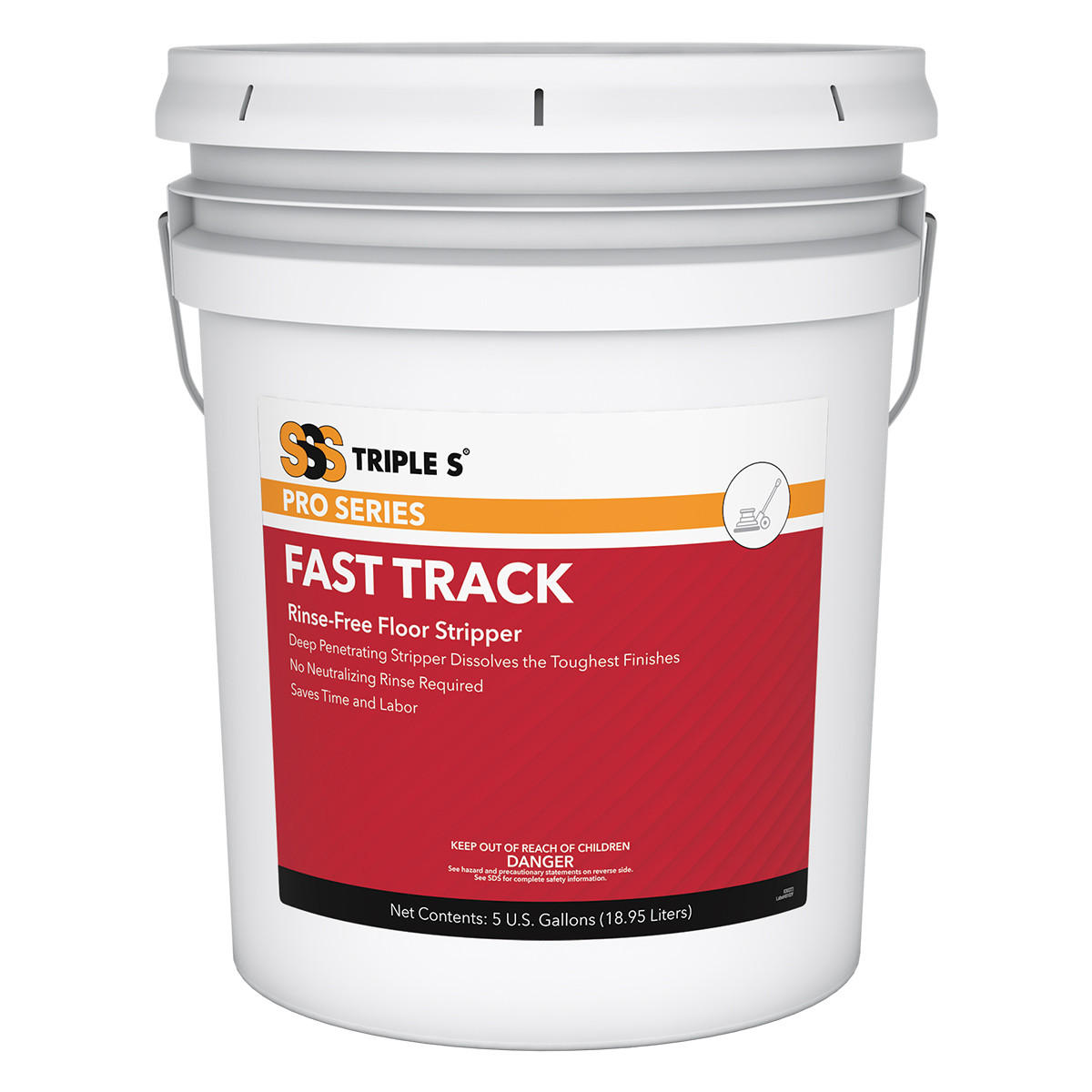 SSS Fast Track Rinse-Free 
Floor Stripper - (5gal)