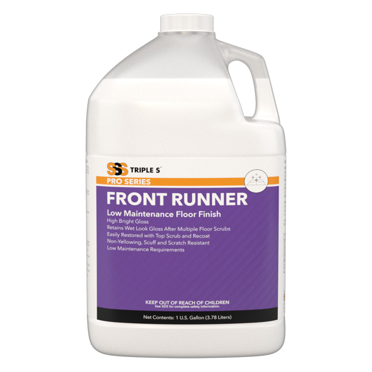 SSS Front Runner Low 
Maintenance Floor Finish - 
(4gal/cs)