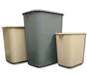 28 qt. Trash Can - Beige