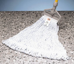 SSS Finish Wet Mop - Blue/White, Small - (12/cs)