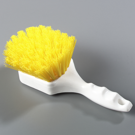 8&quot; Polyester Scrub Brush Yellow - (12/cs)