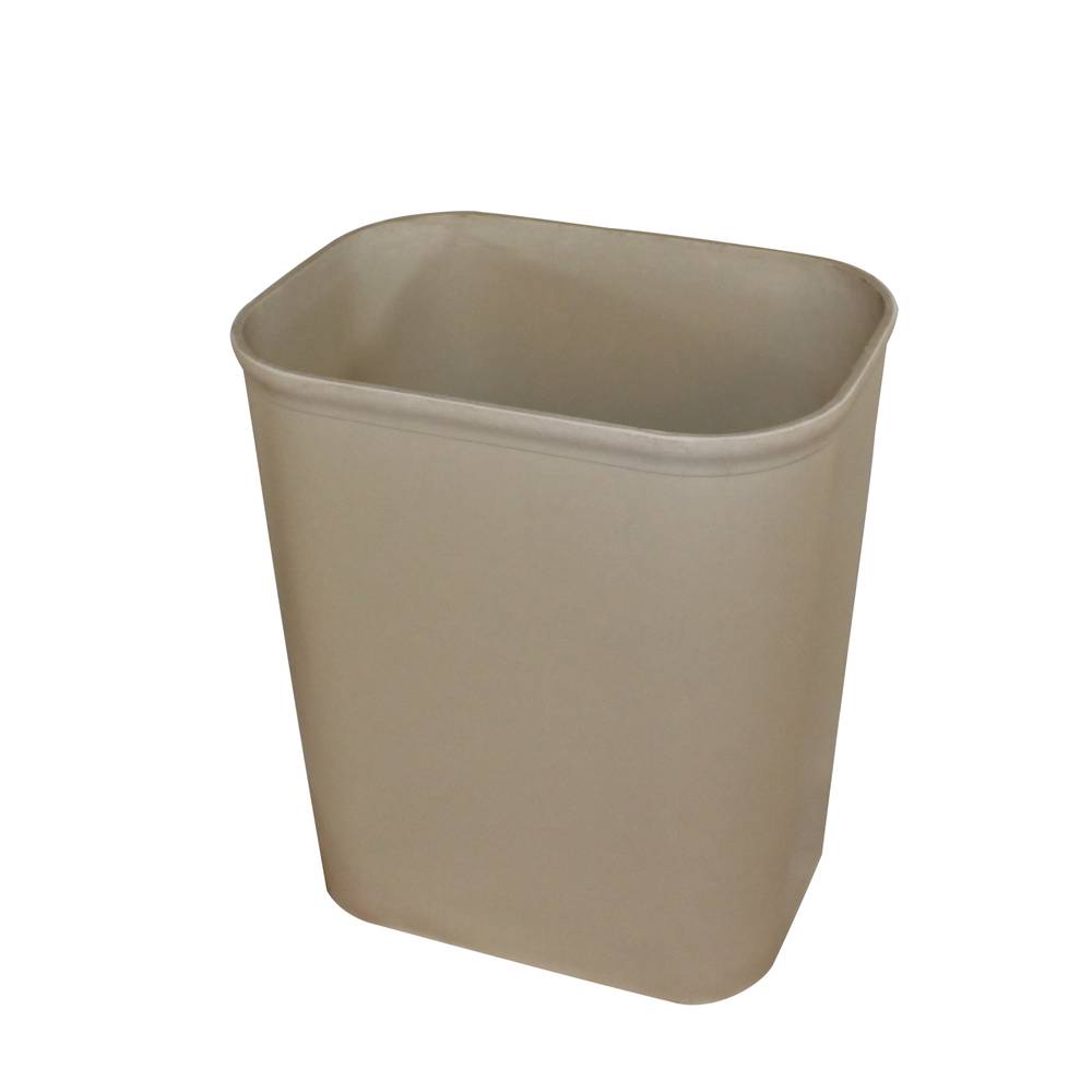 Impact Fire Resistant Wastebasket, 14 Quart, Beige