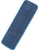 19&quot; Blue Microfiber Flat Mop with Scrub Strips - (36/cs)