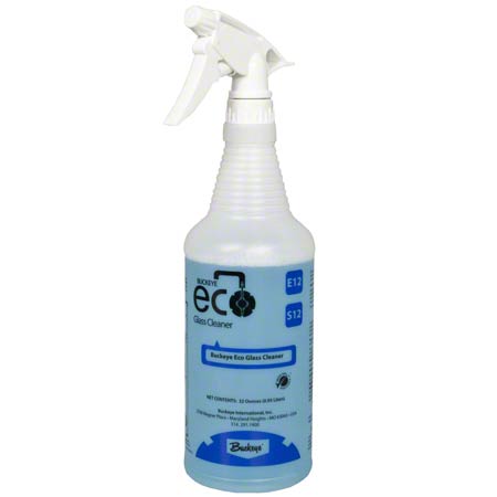 Buckeye ECO E12 Glass Cleaner  HD, Spray Bottles - (12/cs)