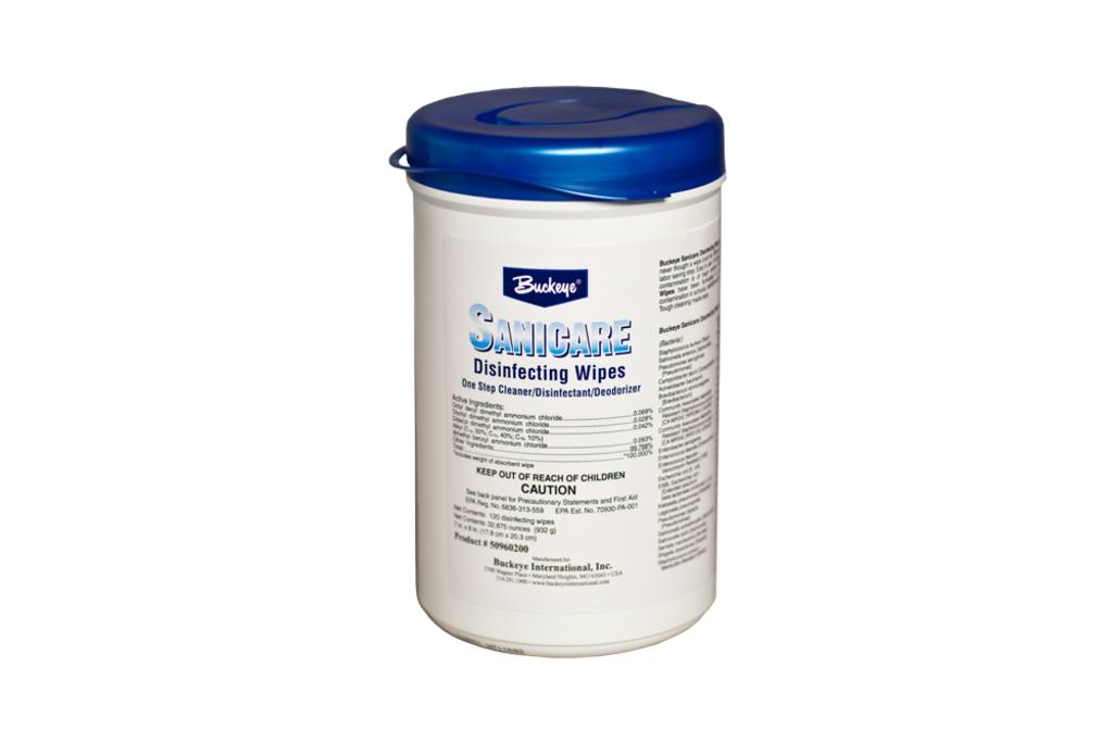 Buckeye Sanicare Disinfecting  Wipes, 120ct - (6/cs)