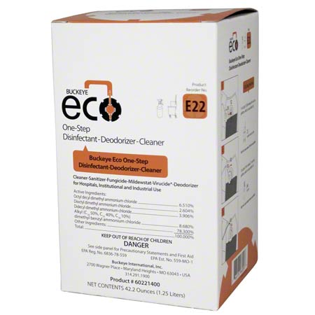 Buckeye ECO E22 One-Step HD Disinfectant, 1.25L - (4/cs)
