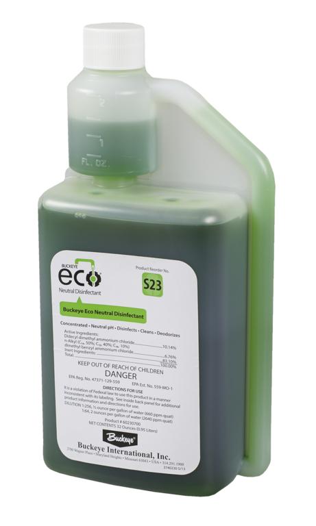 Buckeye ECO S23 Neutral  Disinfectant, 32oz - (6/cs)