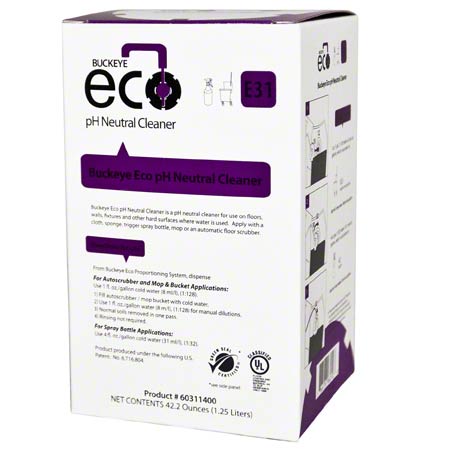 Buckeye ECO E31 pH Neutral  Cleaner, 1.25L - (4/cs)