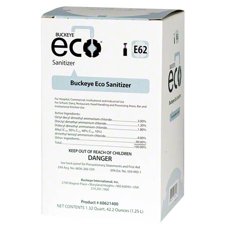 Buckeye ECO E62 Sanitizer,  1.25L - (4/cs) 