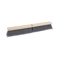 Floor Brush Head, 3&quot; Gray  Flagged Polypropylene 