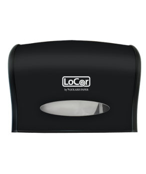 Solaris LoCor Jumbo Tissue  Dispenser, Black - (1/cs)