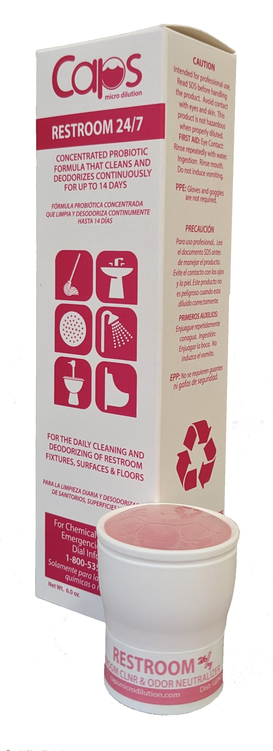 Genesan CAPS Povita Probiotic  Restroom Cleaner, 5/bx - 