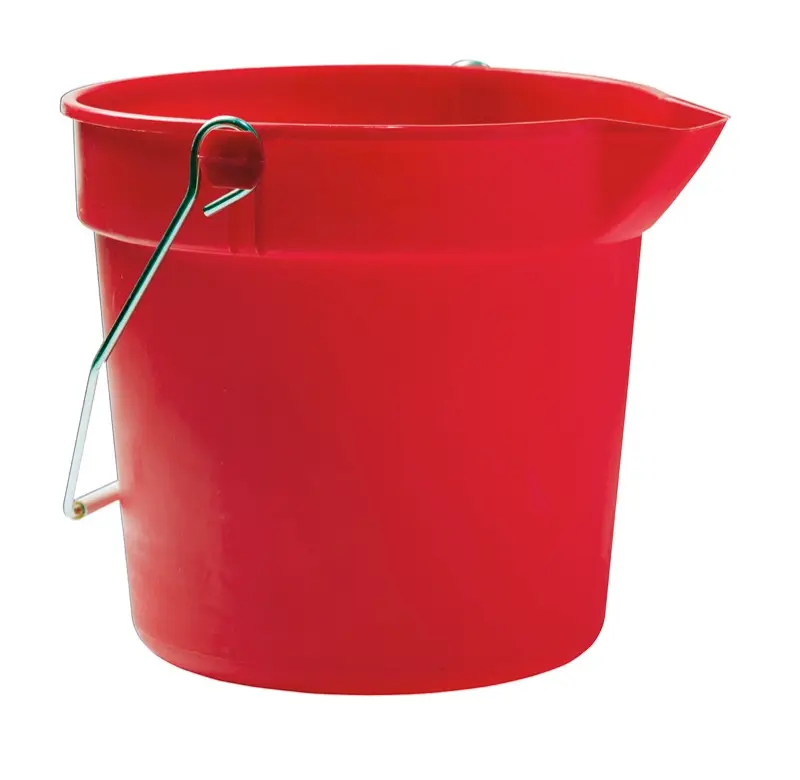 10qt Heavy Duty Utility Pail,  Red - (12/cs)