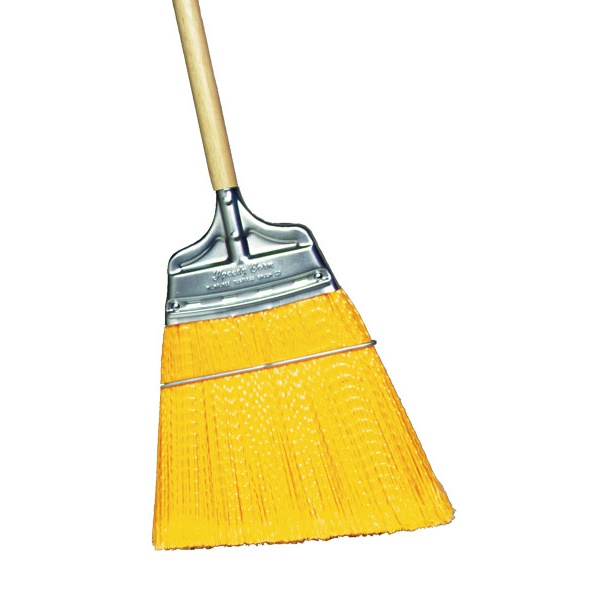 56&quot; Speedy Corn Broom, Angled,  9&quot; Stiff Yellow Polypropylene, 